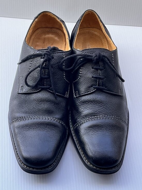 Sandro Moscoloni Other - Sandro Moscoloni Mens 10.5 D Black Leather Cap Toe Derby Dress Shoes Brazil